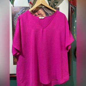 Hot pink blouse
